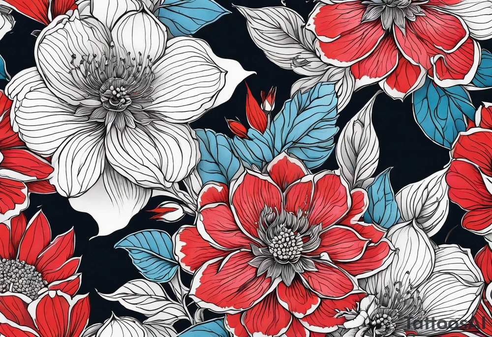 Flowers tattoo idea