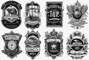 Atlanta Georgia coordinates tattoo idea