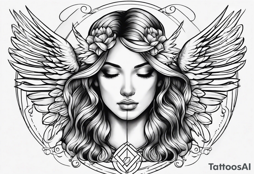 An angel Hears no evil, speaks no evil, see no evil tattoo idea