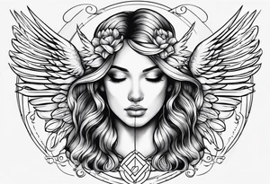 An angel Hears no evil, speaks no evil, see no evil tattoo idea