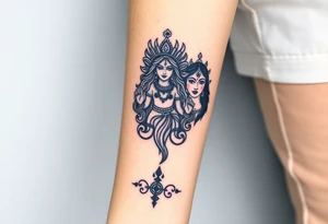 Lord Shiva, Godess Kali, Godess Lilith Together tattoo idea