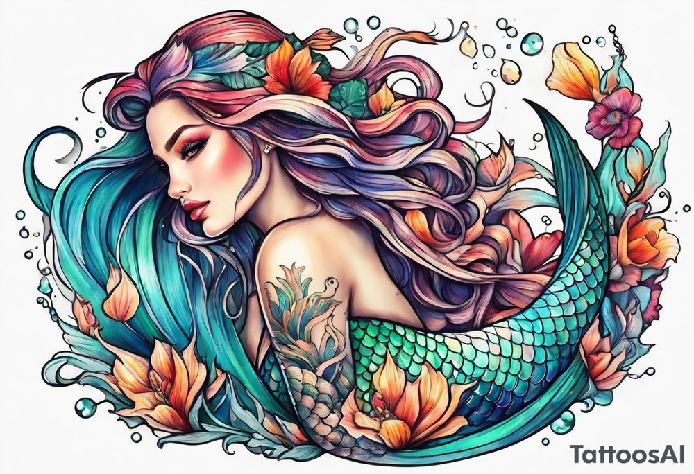Mermaid tattoo idea