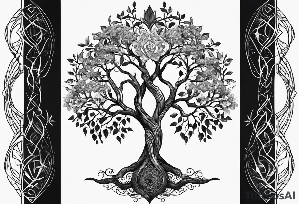 tree of life spiritual tattoo idea