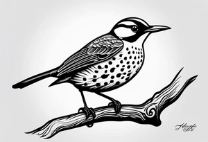 Flicker bird with baby tattoo idea