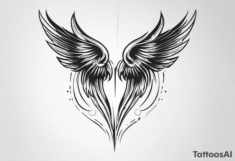 wings tattoo in leg for men like flying tattoo idea
