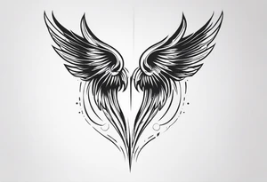 wings tattoo in leg for men like flying tattoo idea