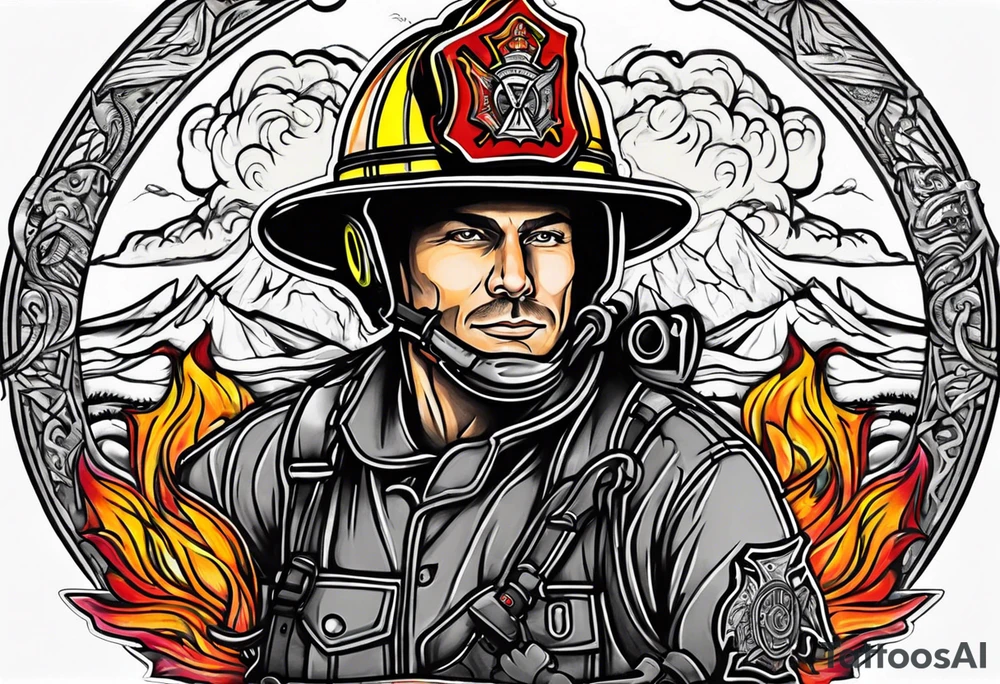 firefighter logo tattoo idea