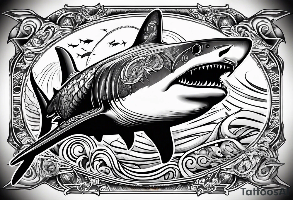 Tahitian Shark tattoo idea