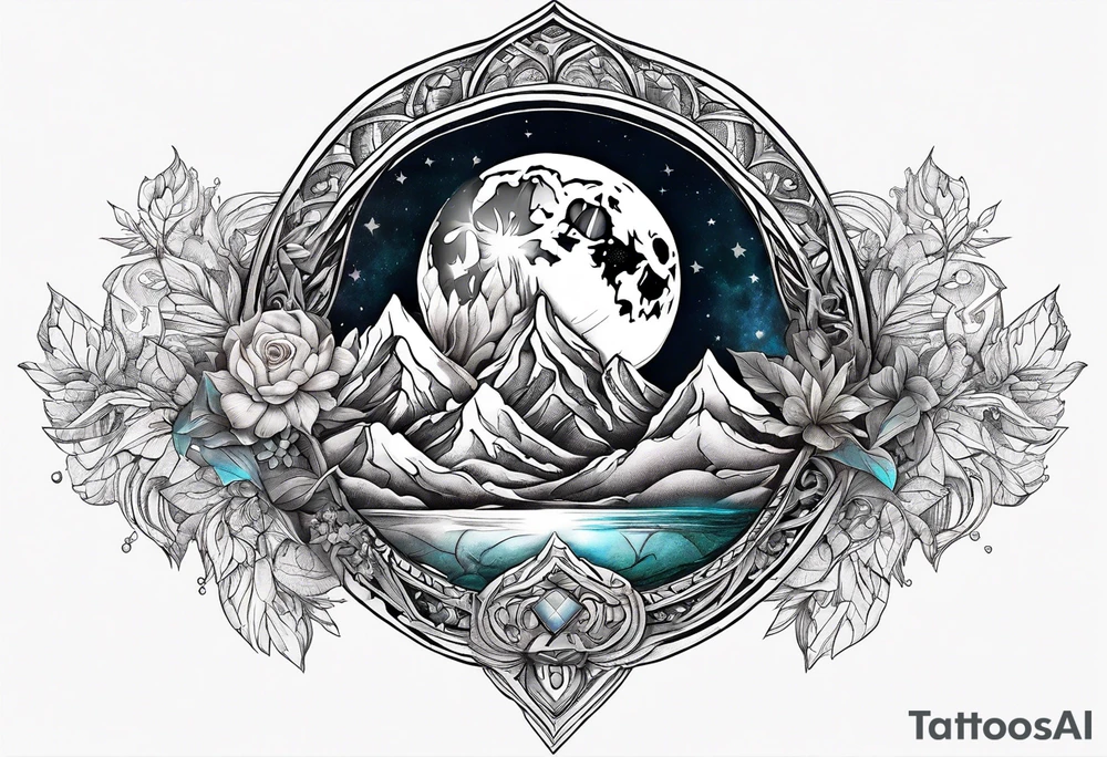 sacred moon tattoo idea