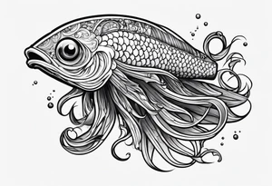 invisible squid in the dark tattoo idea