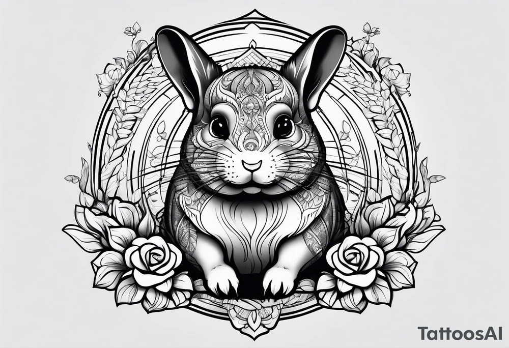 Chinchilla full body tattoo idea