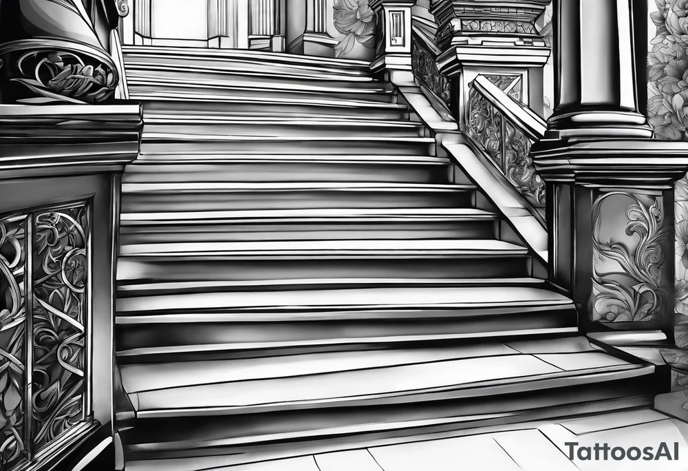 Literally just an outline of stairs tattoo idea