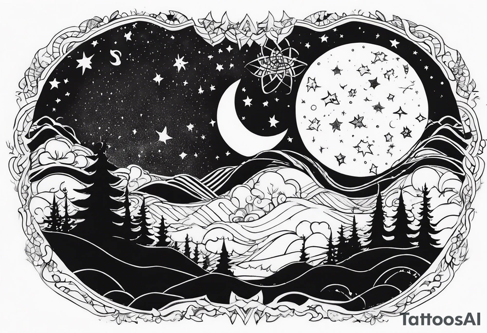 night Sky tattoo idea