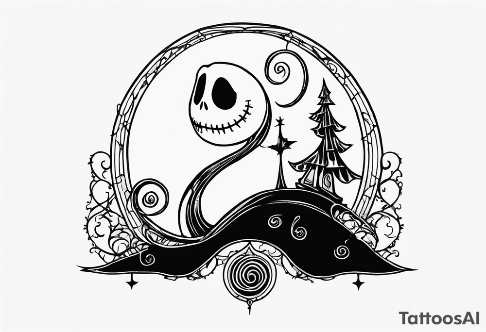 Nightmare before Christmas  statue tattoo idea