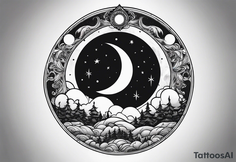 The moon tarot card tattoo idea