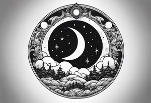 The moon tarot card tattoo idea