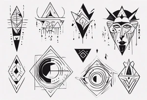 Thin arm wrap with spikes tattoo idea