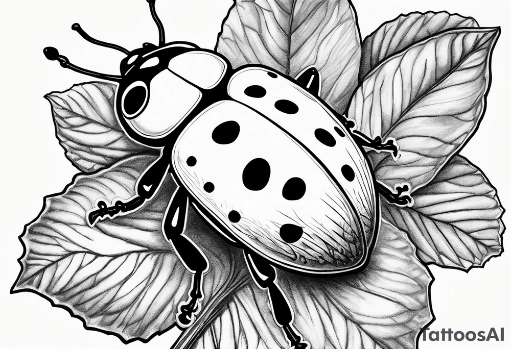 Acorn and ladybug tattoo idea