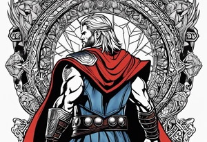 The Mighty Thor looking like the Chris Hemsworth version tattoo idea