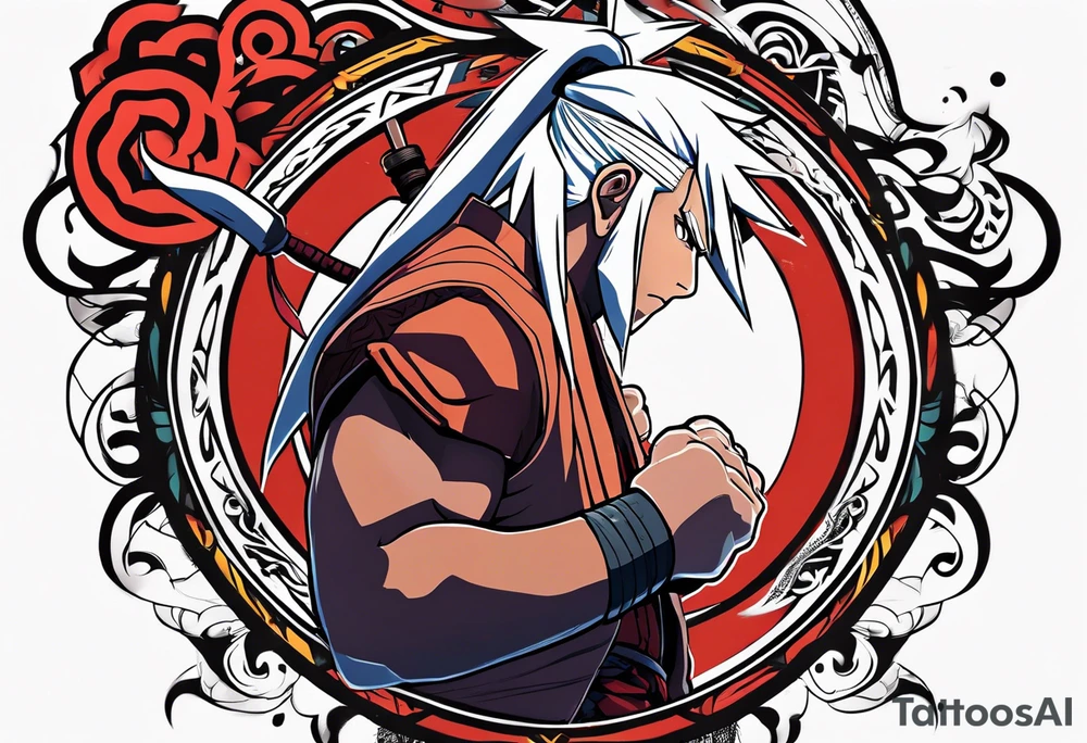 Sage mode jiraiya from the anime naruto tattoo idea