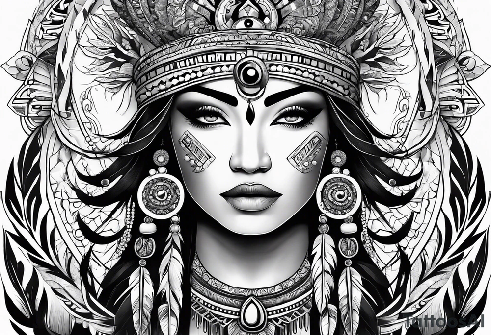 Pachamama simple tattoo idea