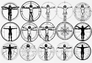 Vitruvian man tattoo idea