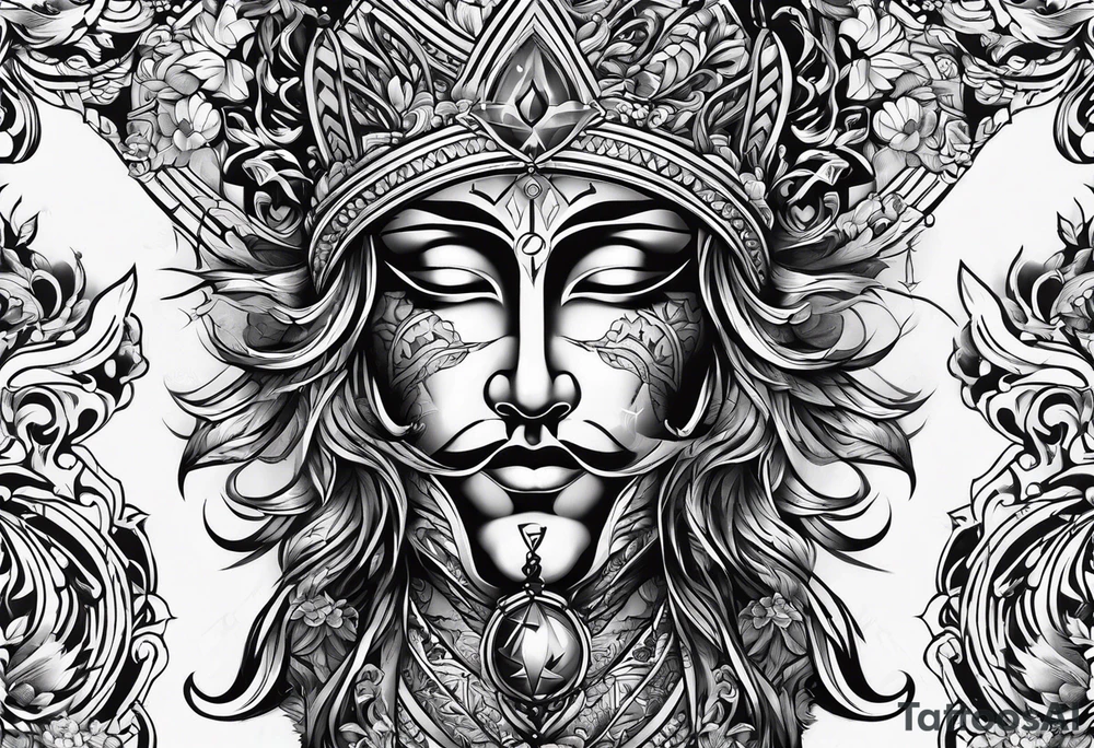 front neck tattoo men christianity tattoo idea