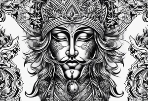 front neck tattoo men christianity tattoo idea