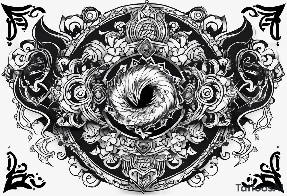 small tattoo to go on the back of the neck of the curse mark from naruto tattoo idea