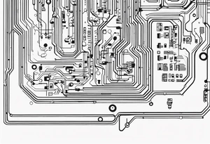 Futuristic Circuit Board tattoo idea