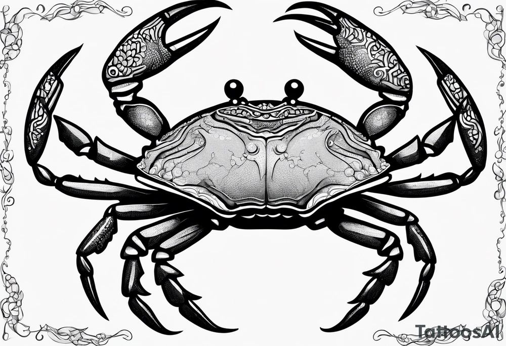 Crab con  69 nelle chele tattoo idea