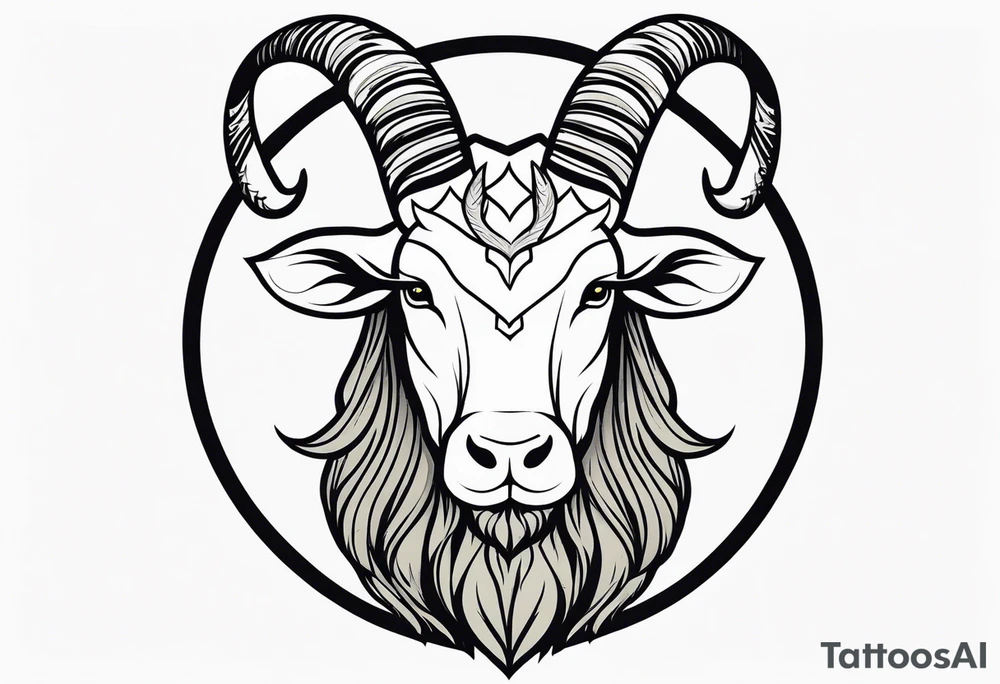 capricorn with beard tattoo idea