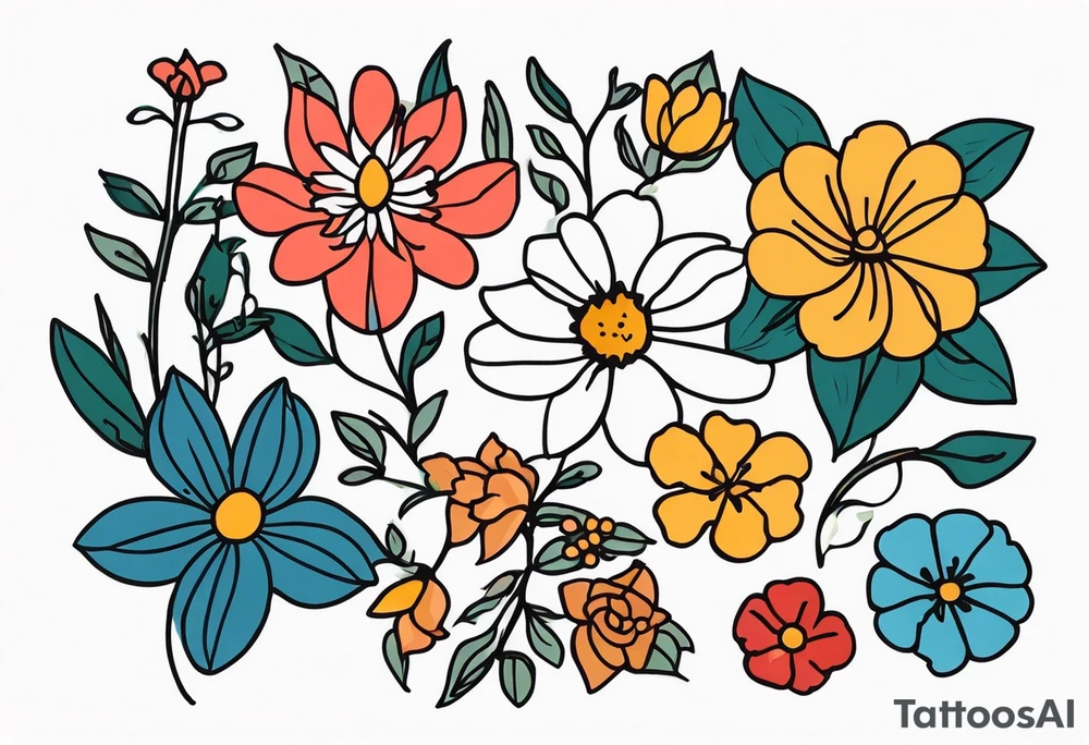 Flowers tattoo idea