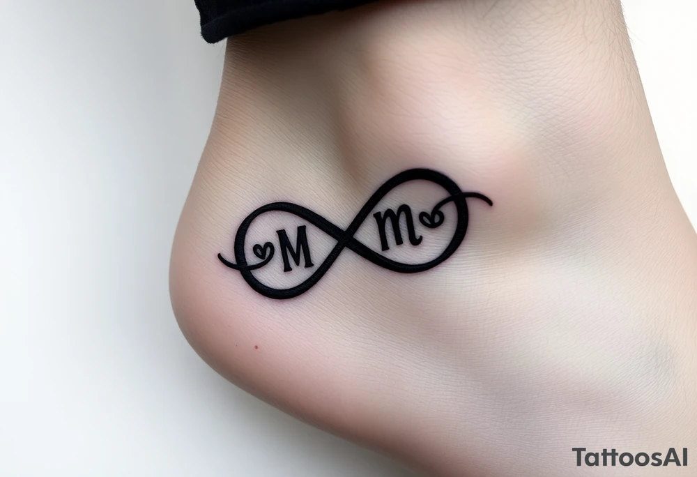 infinity symbol with mum in it tattoo idea