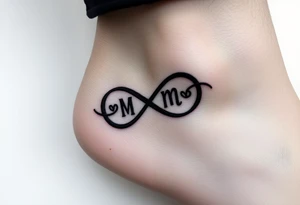 infinity symbol with mum in it tattoo idea