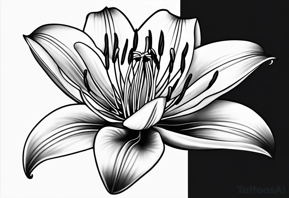 Small lily tattoo idea