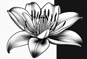 Small lily tattoo idea