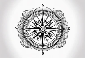 Compass map tattoo idea