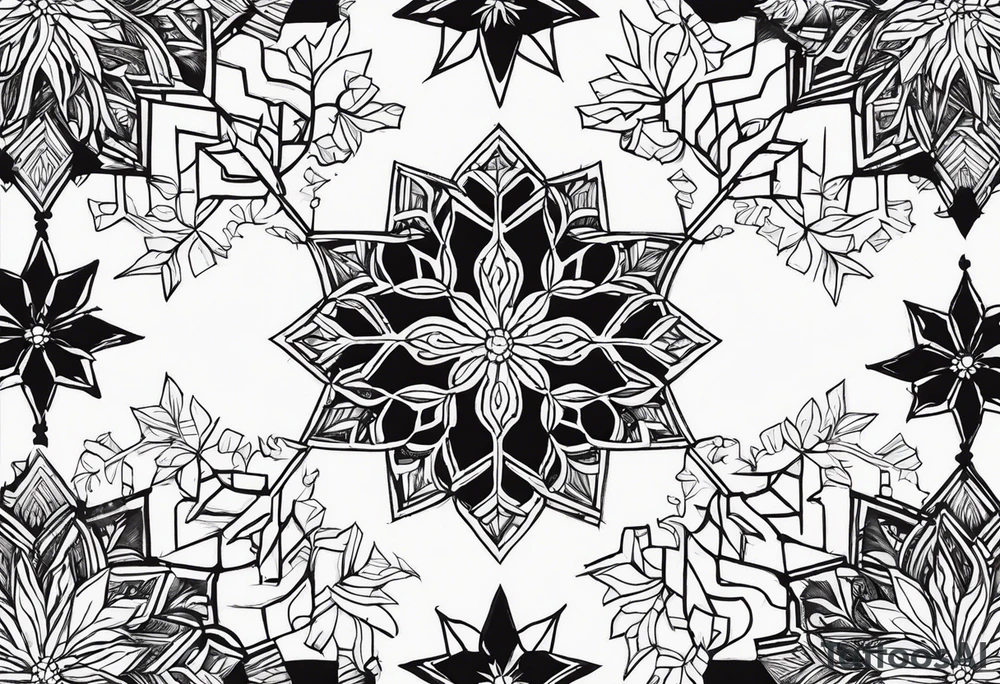 Snow flakes tattoo idea