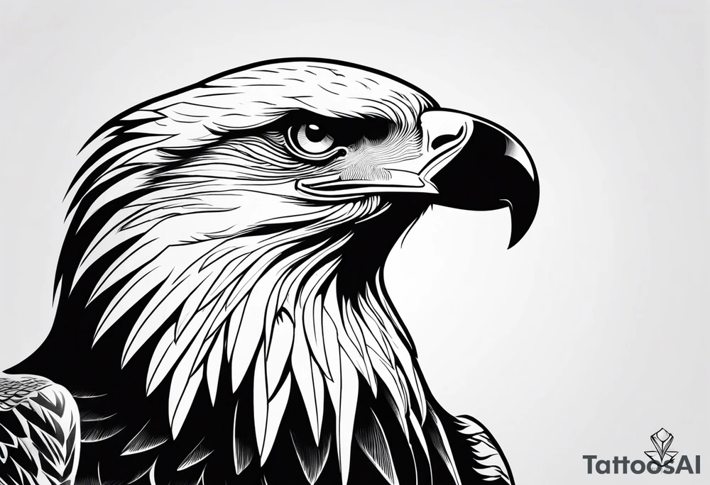 eagle face tattoo idea