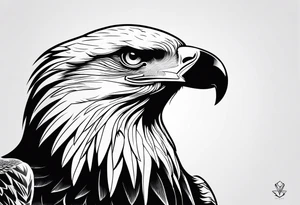 eagle face tattoo idea