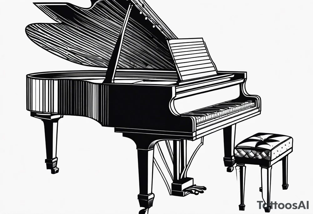 piano, musique tattoo idea