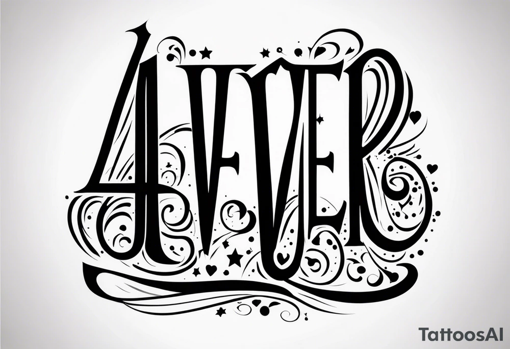 4ever tattoo idea