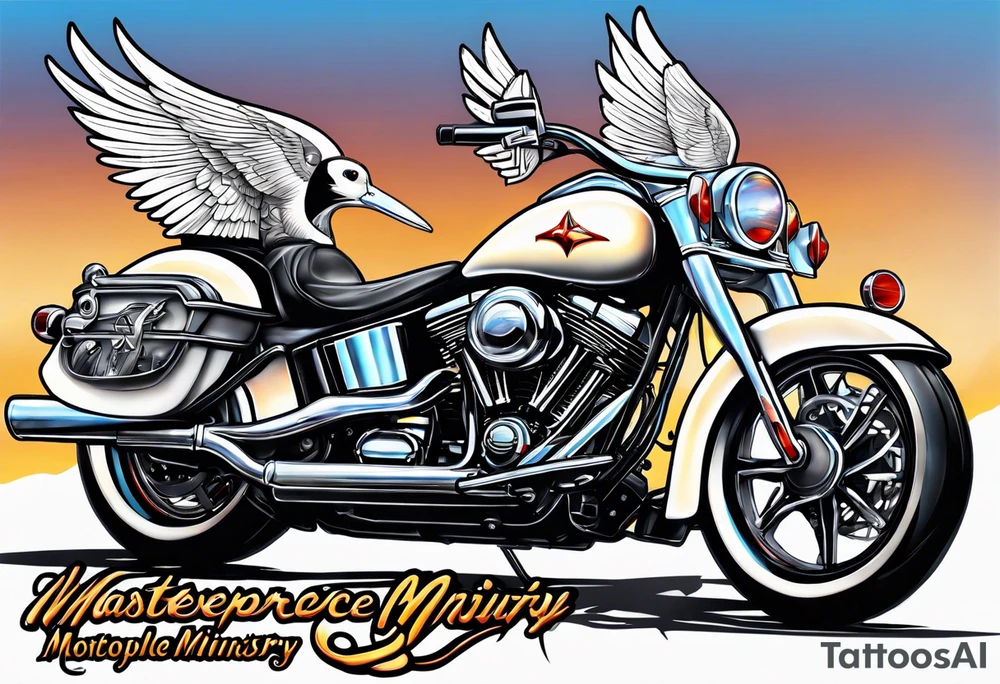 Waymakers Motorcycle Ministry with cross and a dove tattoo idea