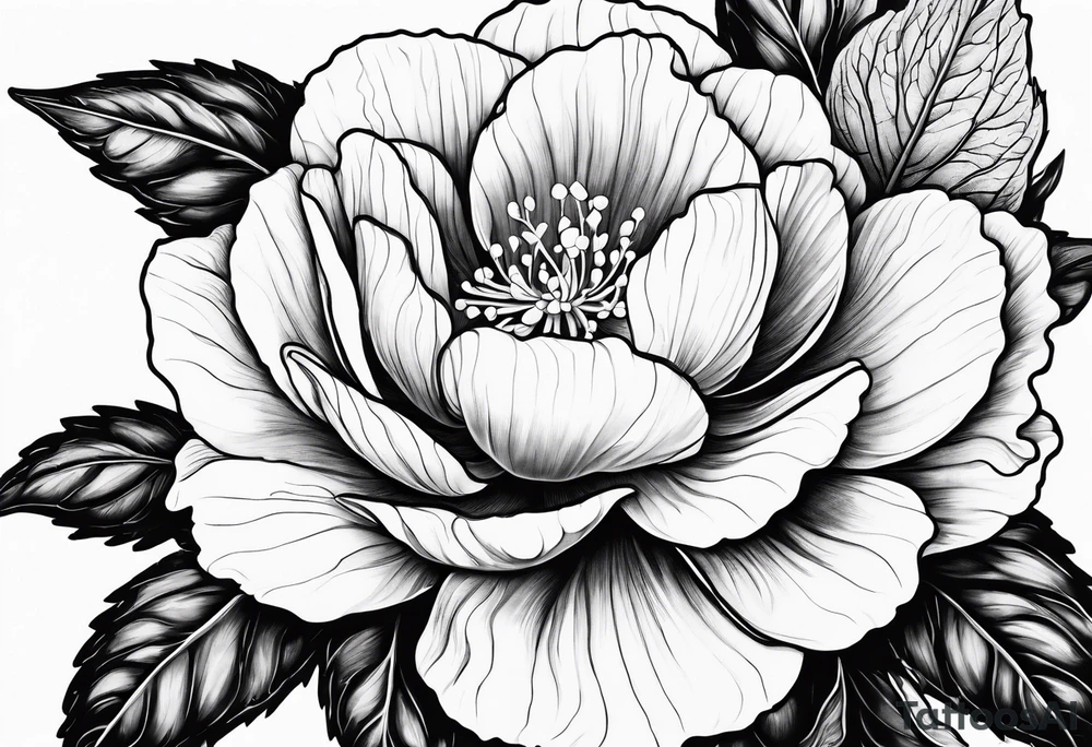 Begonia flower tattoo idea