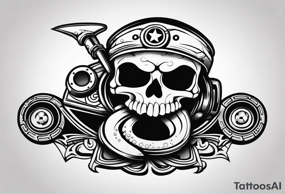 Chopper skull tattoo idea