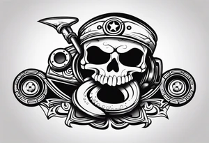 Chopper skull tattoo idea
