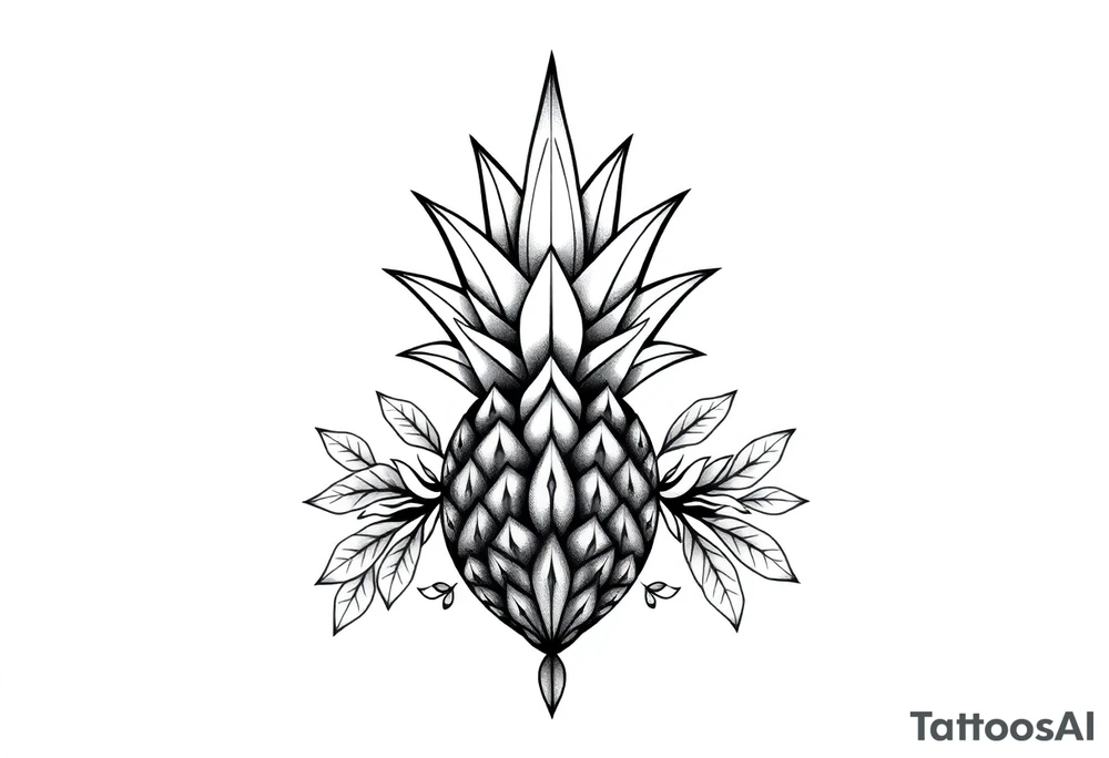 Majestic crown, pineapple ,vagina, anus tattoo idea