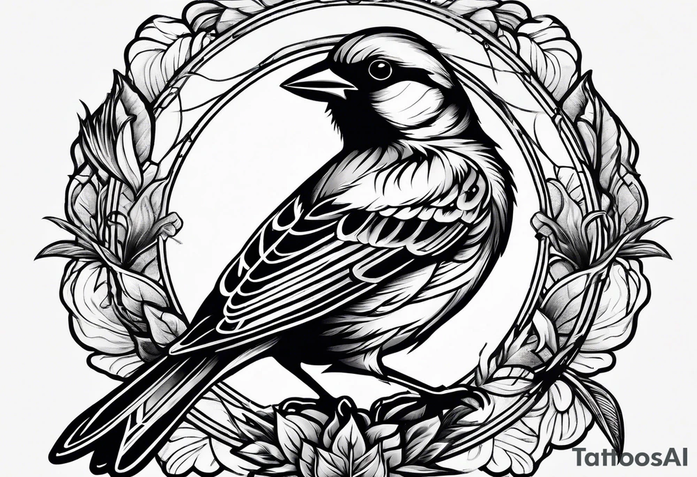 vintage sparrows tattoo idea
