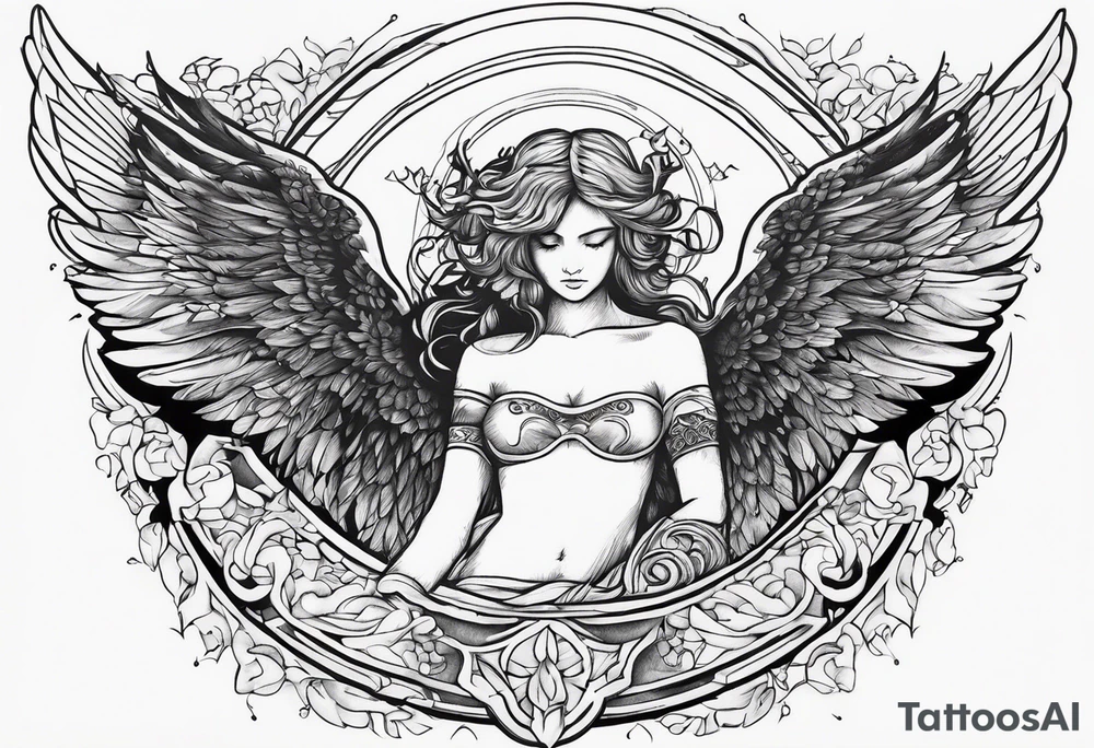 Angel of survival tattoo idea